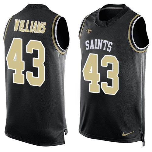 Nike Saints #43 Marcus Williams Black Team Color Men's Stitched NFL Limited Tank Top Jersey